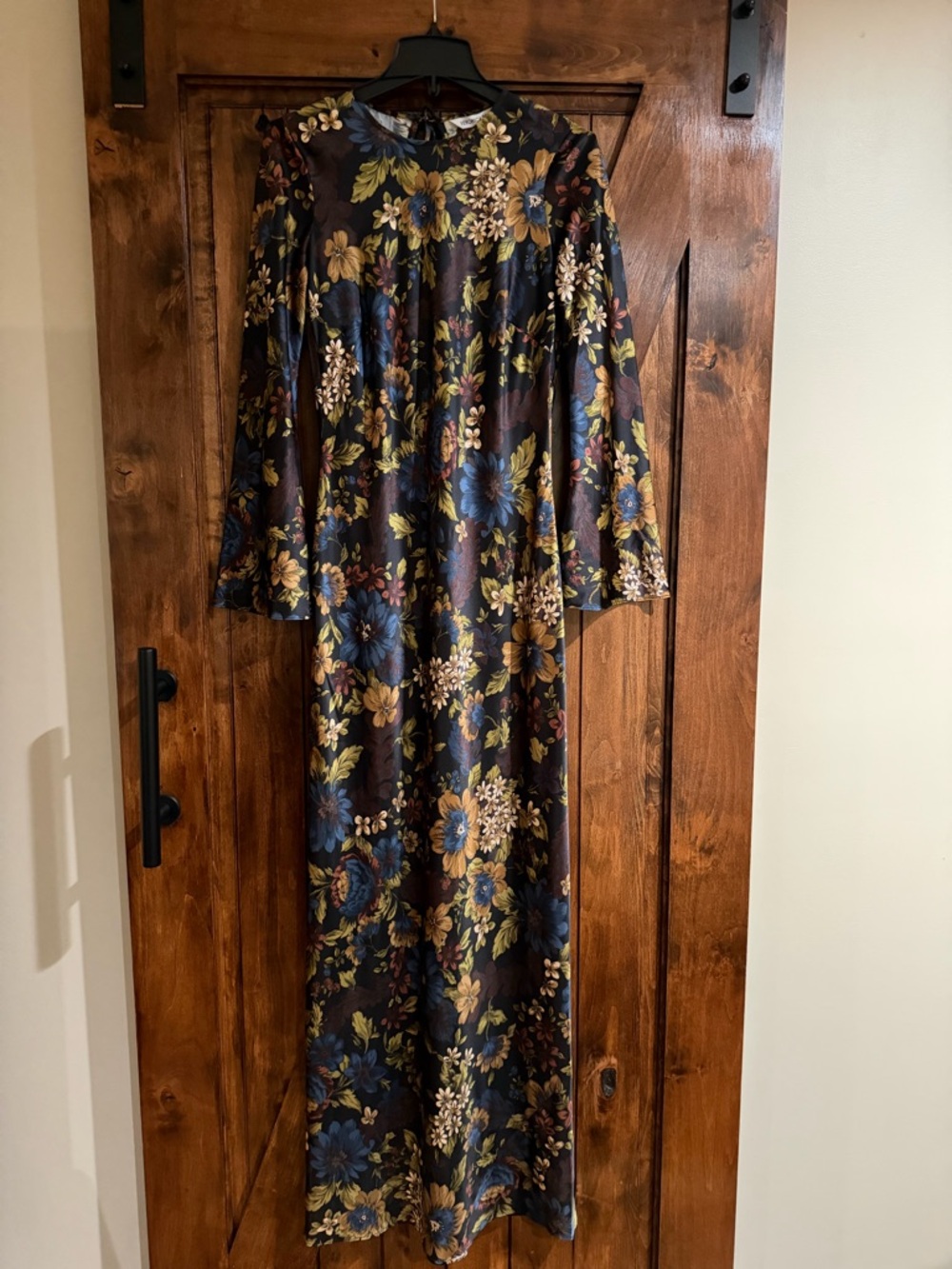 Veronica Beard Floral Gemma Maxi Dress in Black Multi - Picture 7 of 9